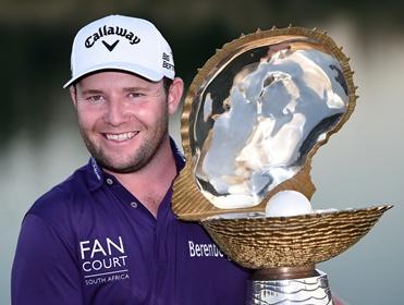 The prolific Branden Grace with his latest trophy